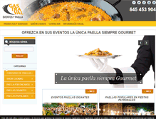 Tablet Screenshot of eventosypaella.com